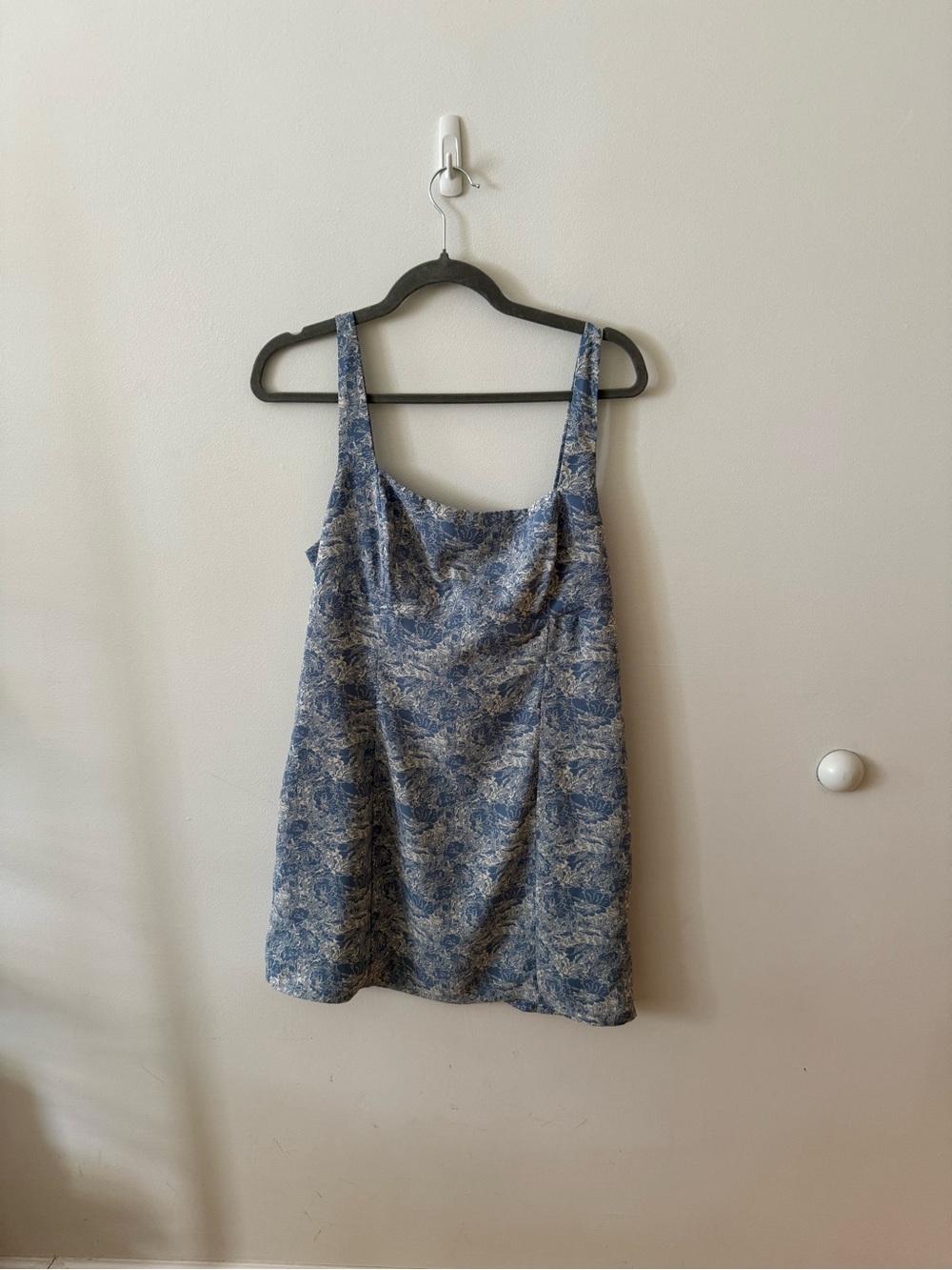 Lulus blue and white printed mini dress